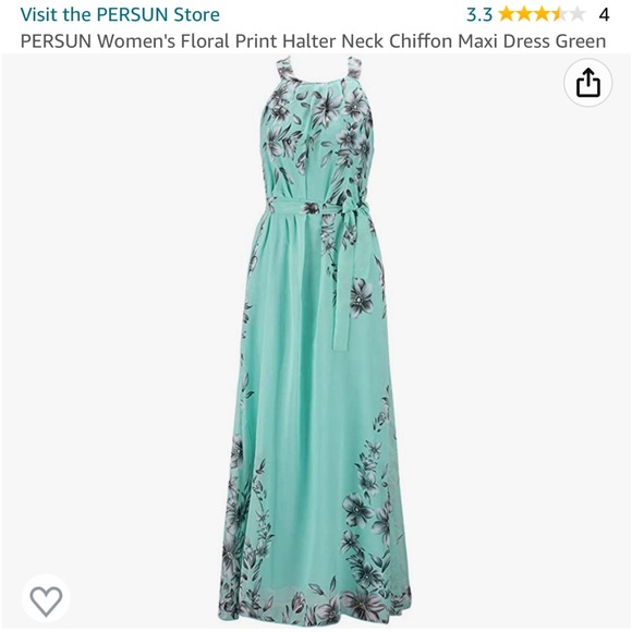 Brand New PERSUN Women’s Chiffon Maxi Dress - Picture 4 of 6
